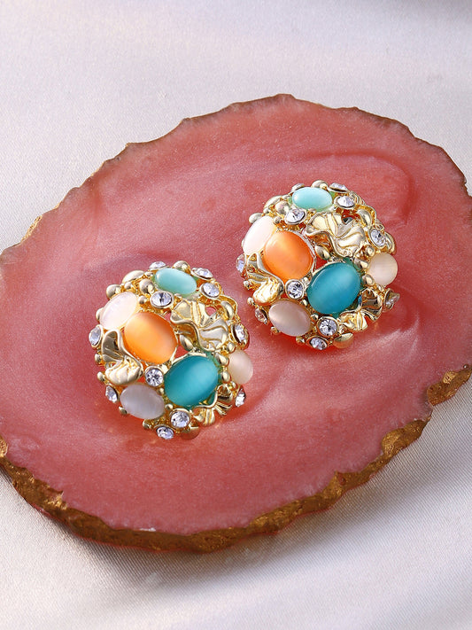 Women's The Floralis Stud Earrings - California Gold