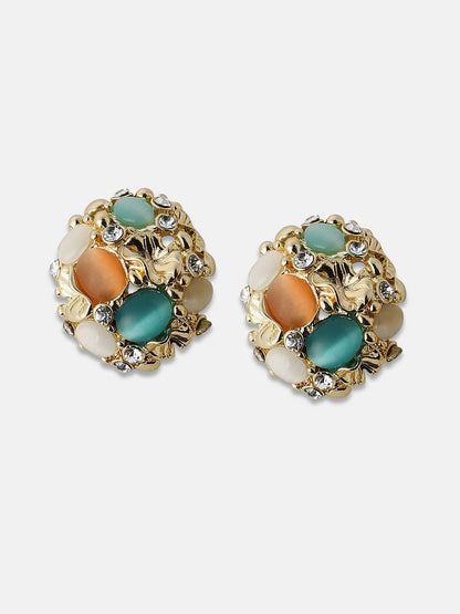 Women's The Floralis Stud Earrings - California Gold