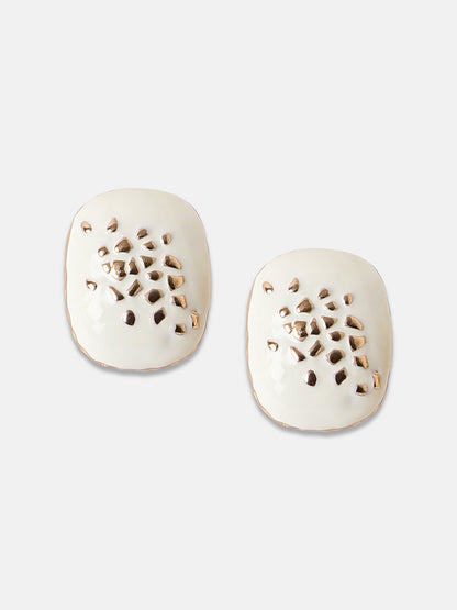 Women's The Aureate Stud Earrings - Chalk White