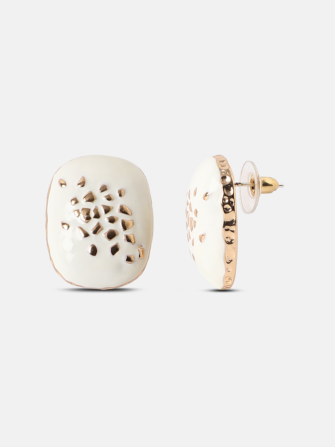 Women's The Aureate Stud Earrings - Chalk White