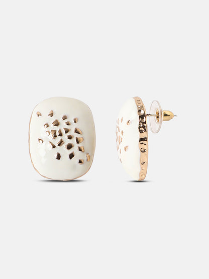 Women's The Aureate Stud Earrings - Chalk White