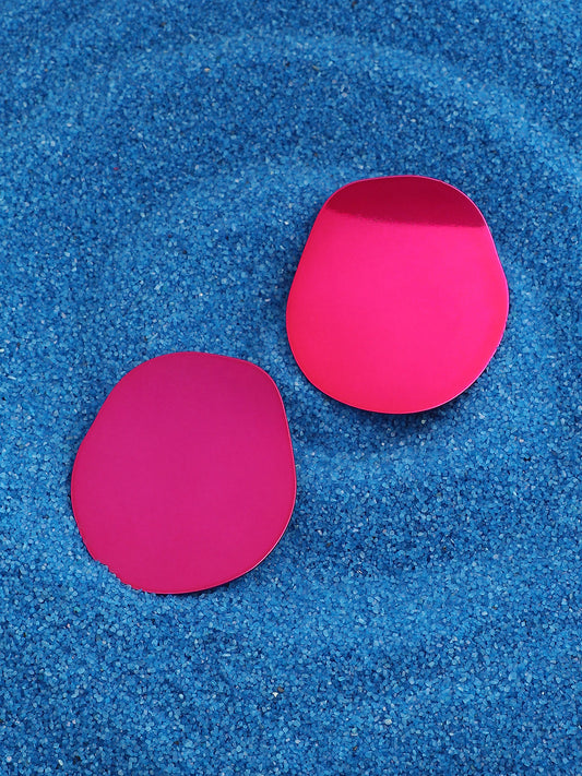 Women's The Martian Drop Earrings - Fushcia Pink