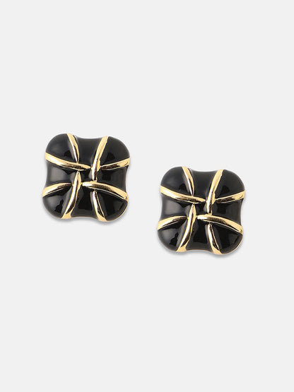 Women's The Baroness Stud Earrings - Onyx Black