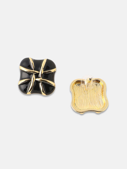 Women's The Baroness Stud Earrings - Onyx Black