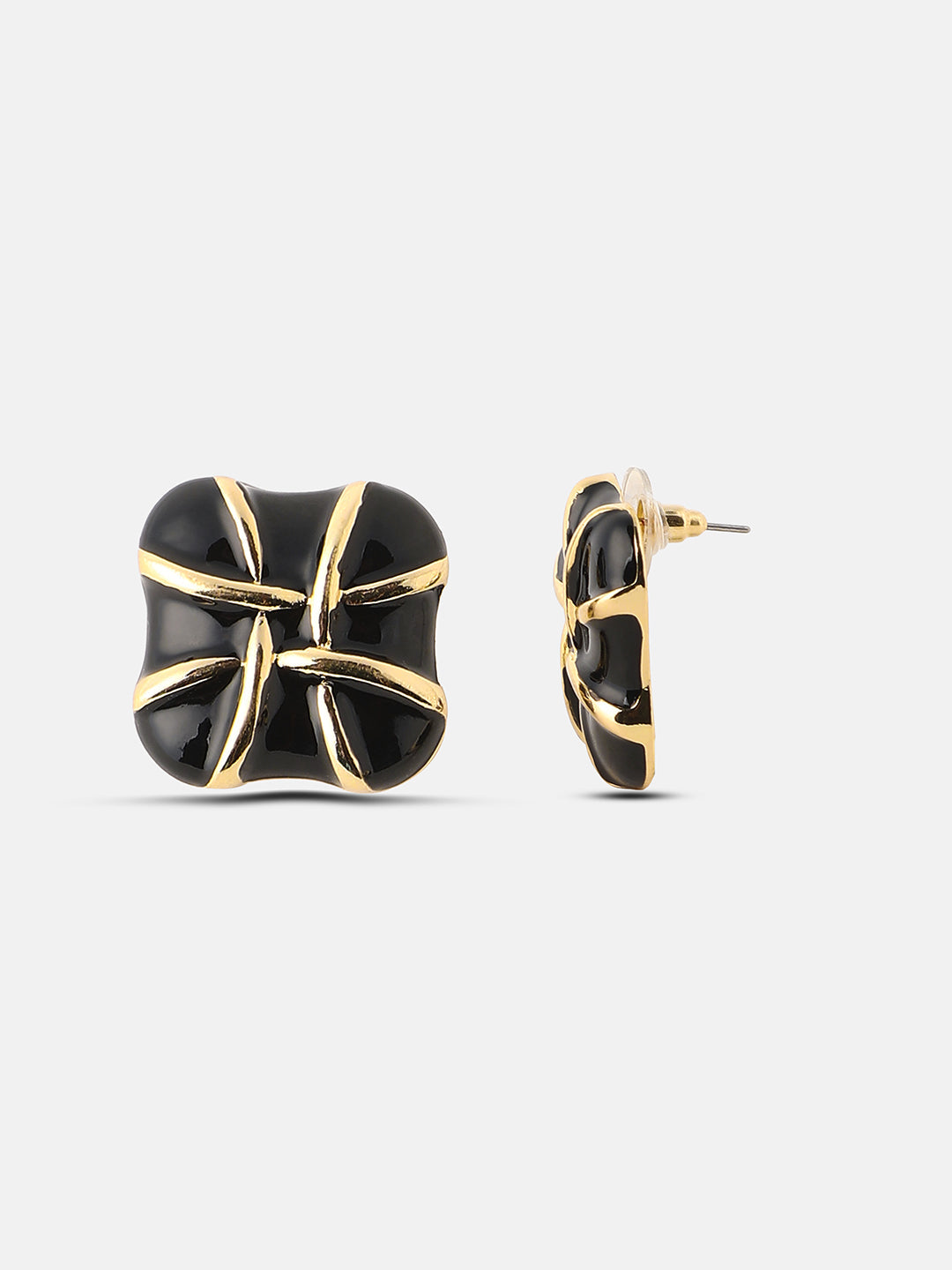 Women's The Baroness Stud Earrings - Onyx Black