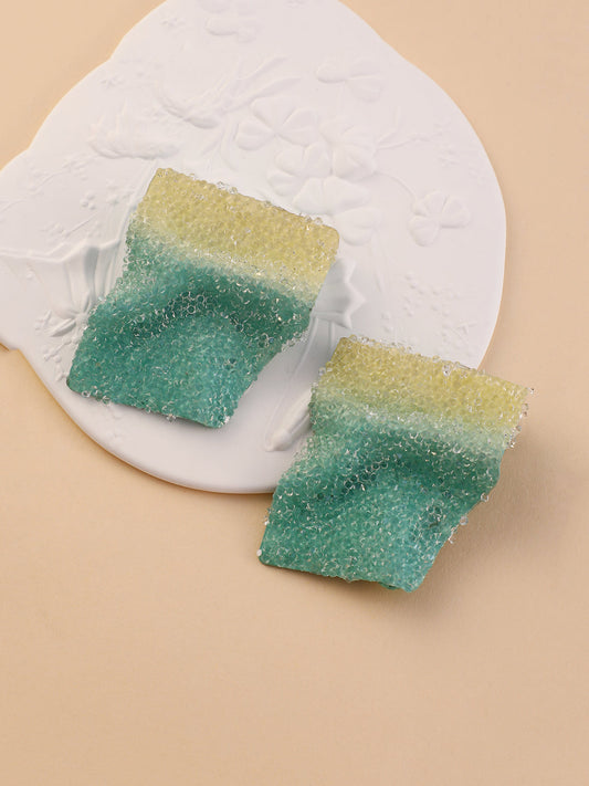 The Glacier Quad Drop Earrings - Mint Green & Daffodil Yellow-SOHIER8900
