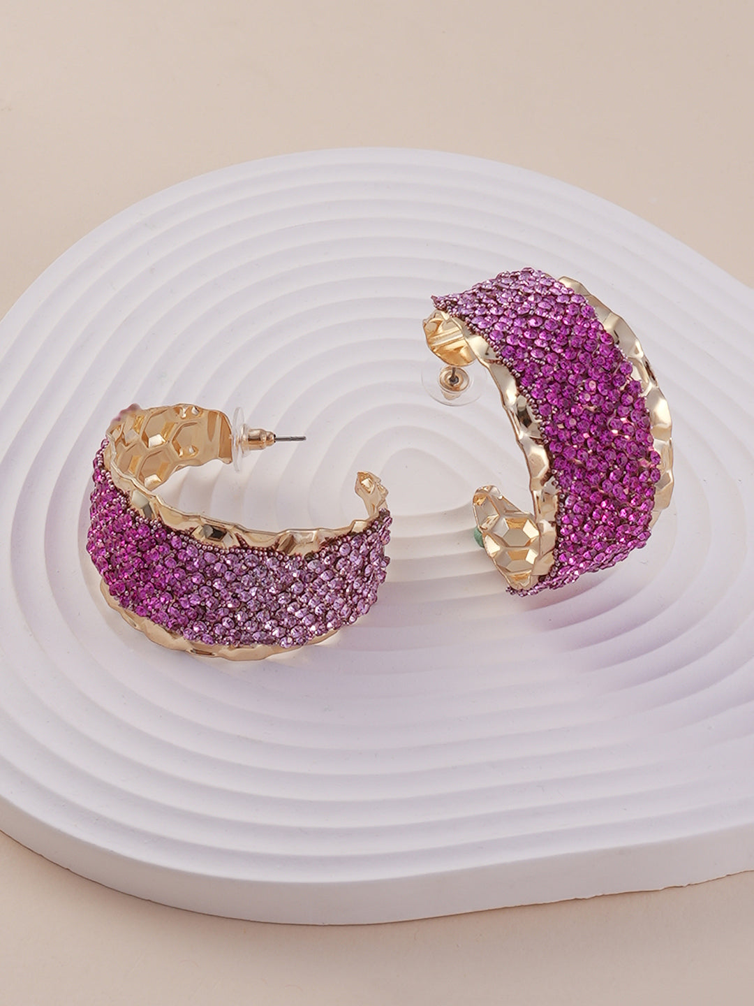 The Glacier Hoop Earrings - Sky Blue & Navy Blue-SOHIER8971