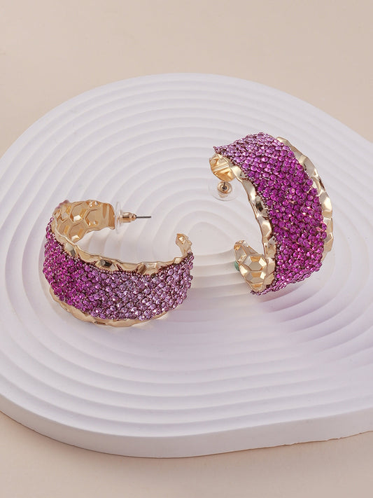 The Glacier Hoop Earrings - Sky Blue & Navy Blue-SOHIER8971