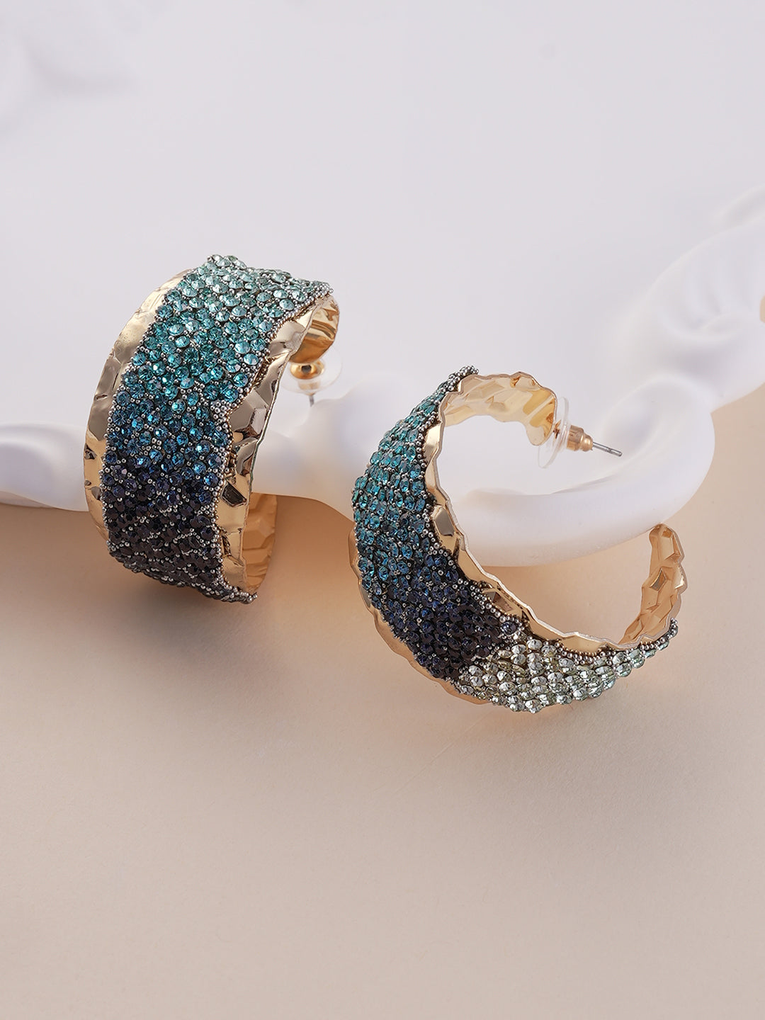 The Glacier Hoop Earrings - Fuchsia Pink-SOHIER8972