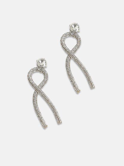 Silver-Plated Contemporary Studs Earrings