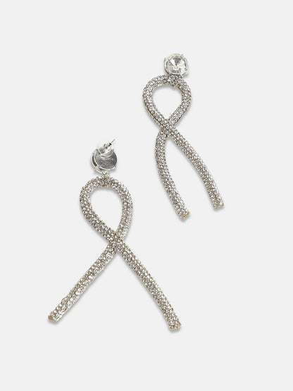 Silver-Plated Contemporary Studs Earrings