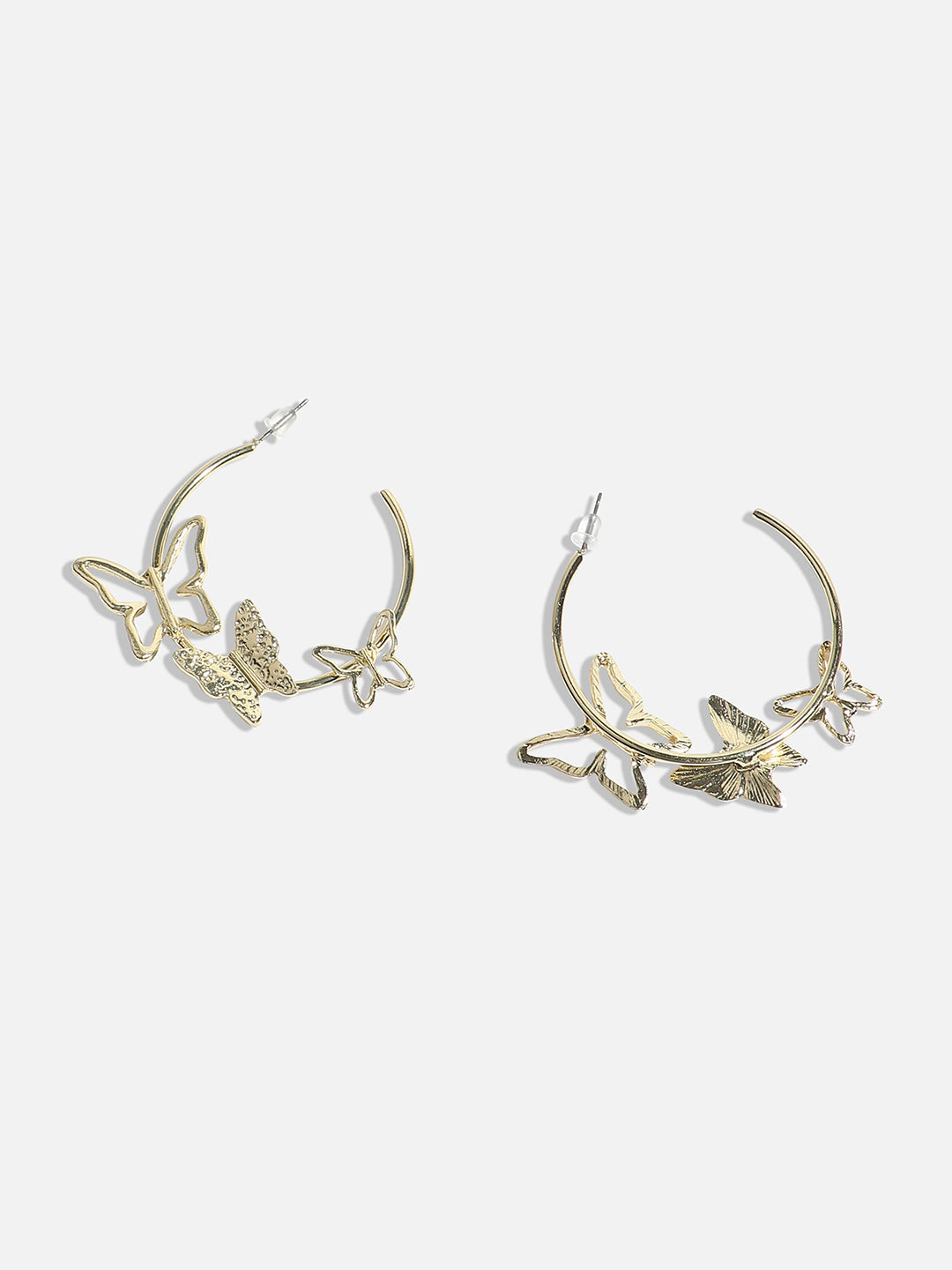 Gold-Plated Animal Shaped Hoop Earrings