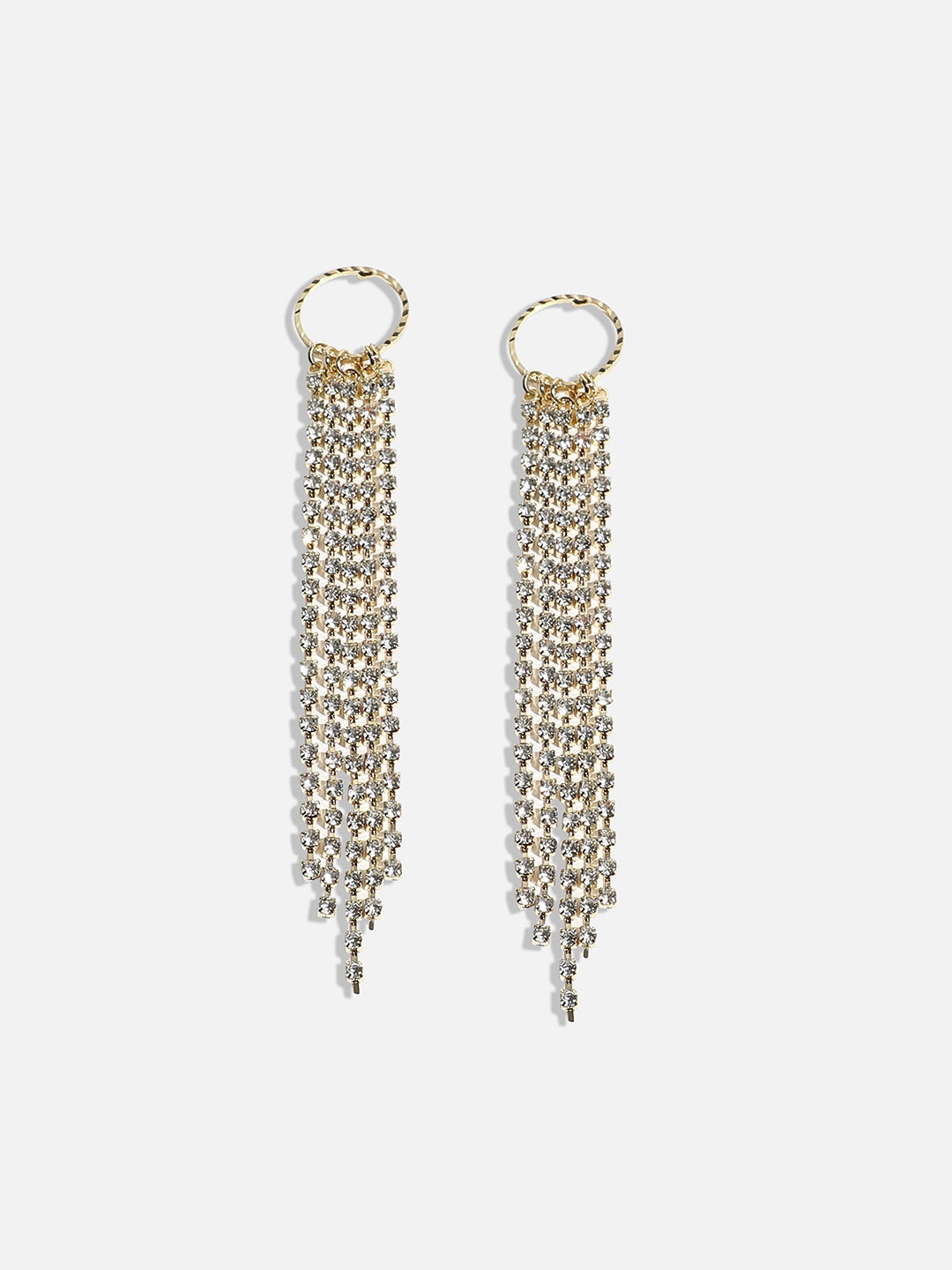 Gold-Plated Circular Drop Earrings