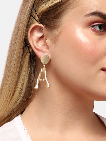 Gold Plated Drop Earrings