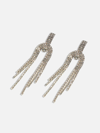 Gold-Plated Contemporary Drop Earrings