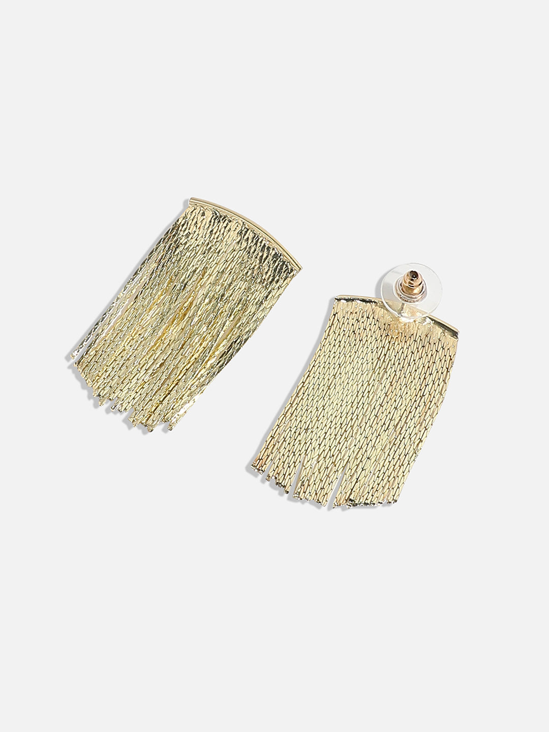 Gold-Plated Square Drop Earrings