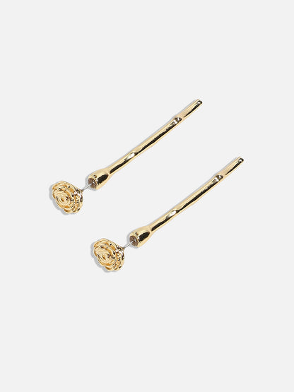 Gold-Plated Floral Drop Earrings