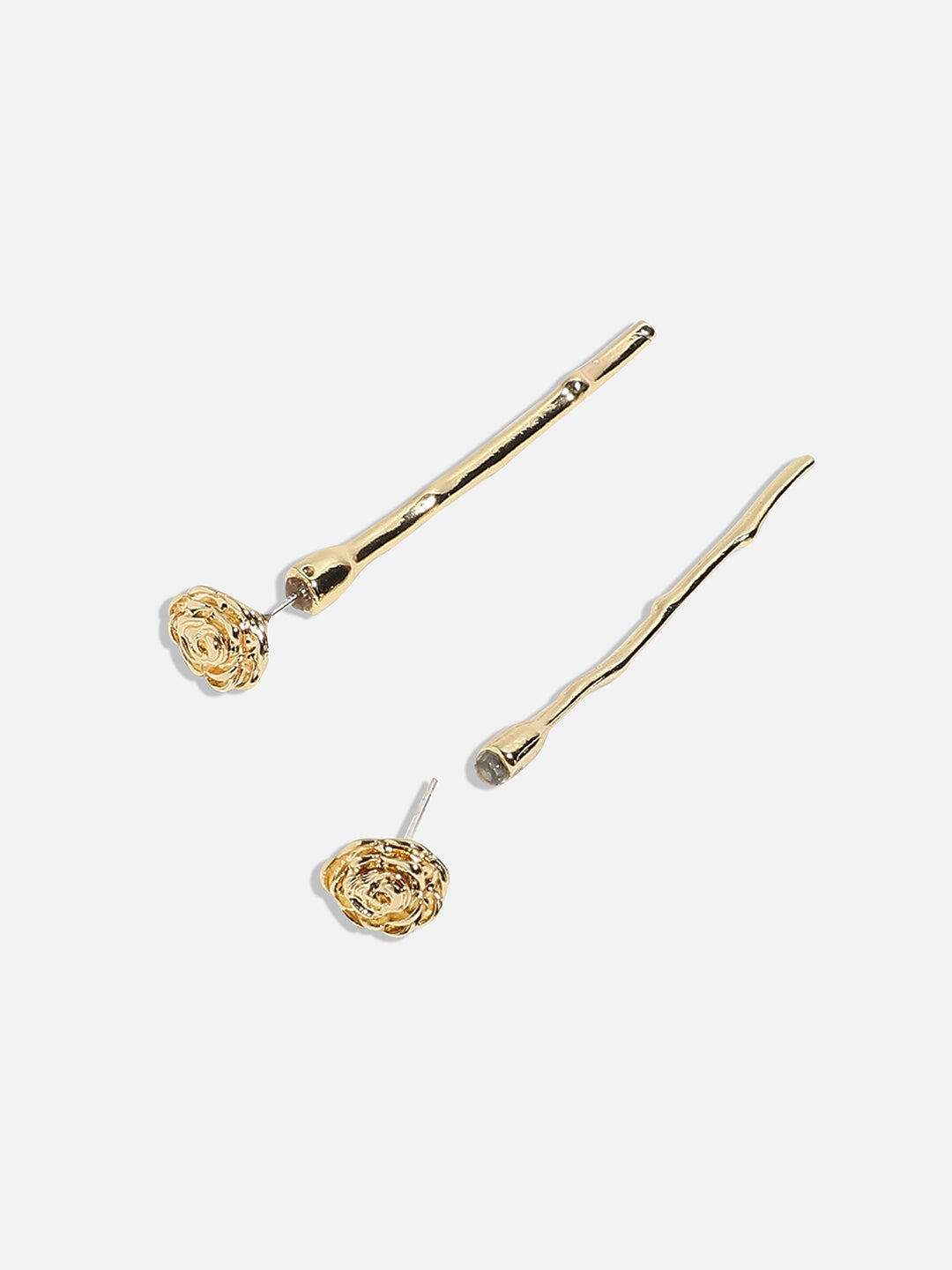 Gold-Plated Floral Drop Earrings