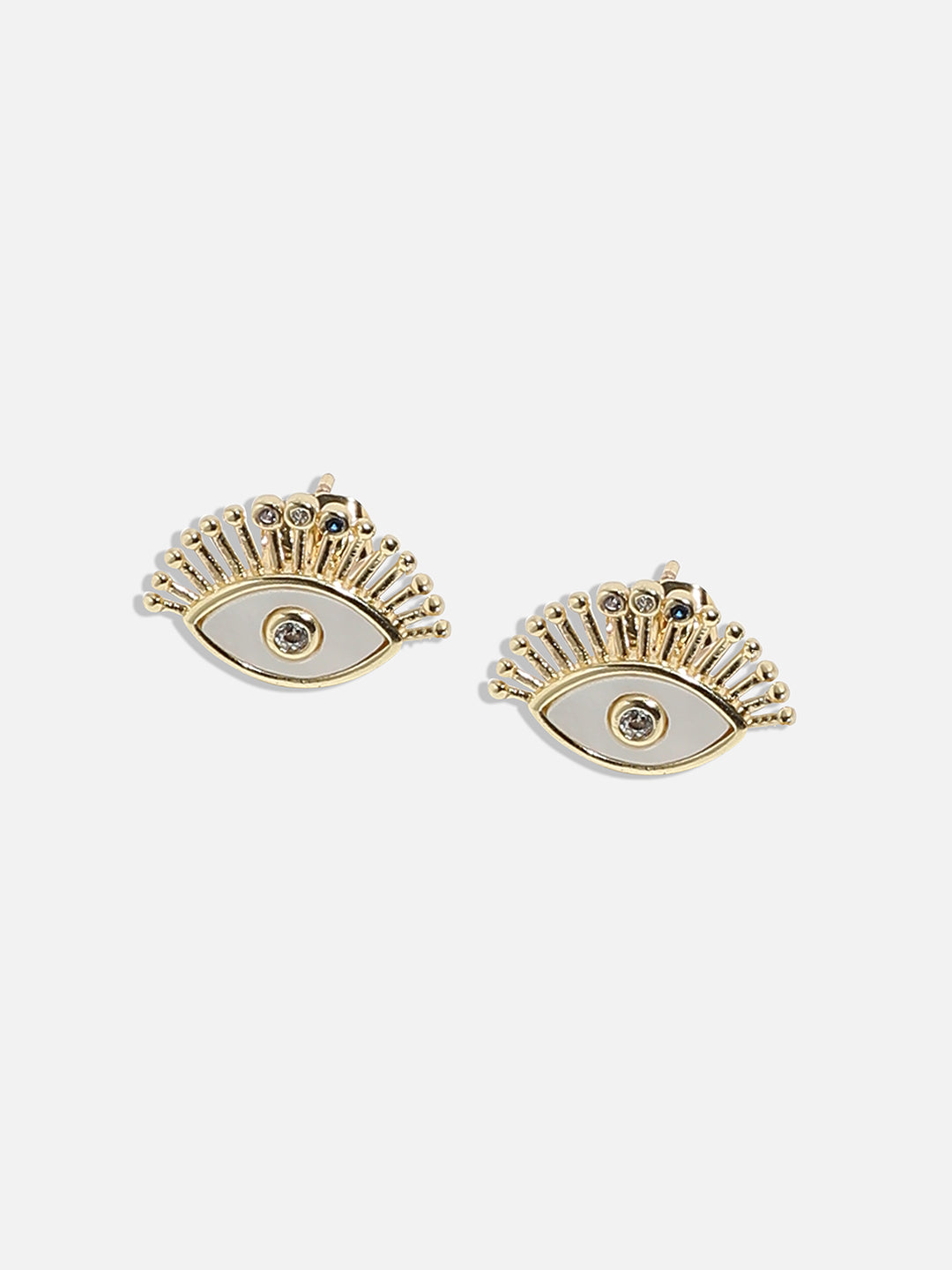 Gold-Plated Contemporary Studs Earrings