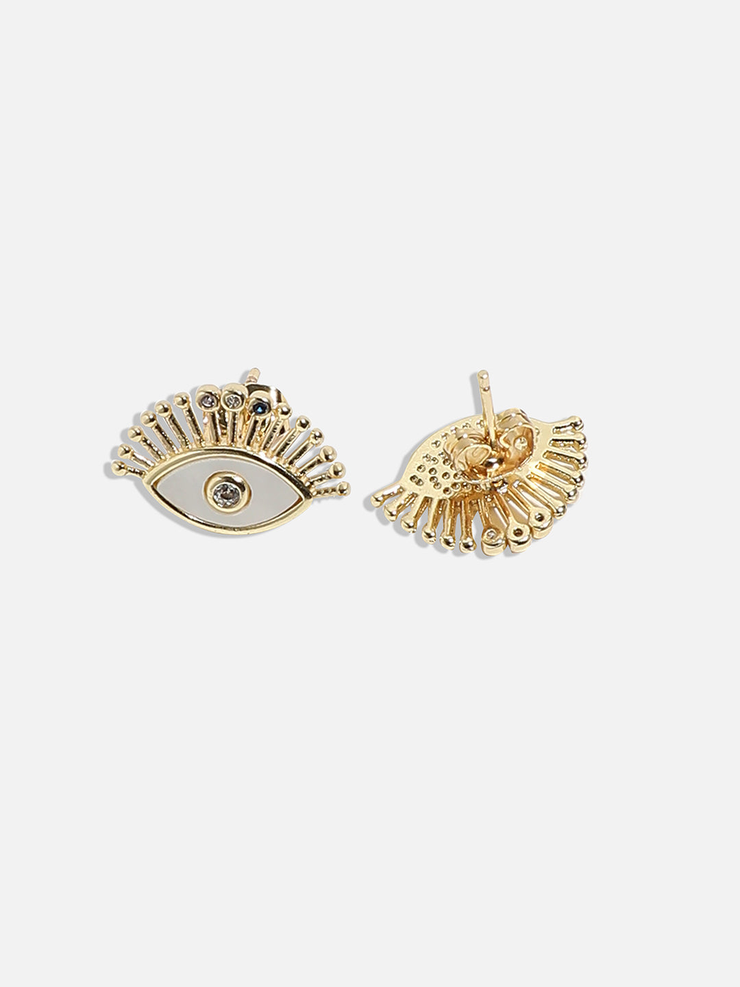 Gold-Plated Contemporary Studs Earrings