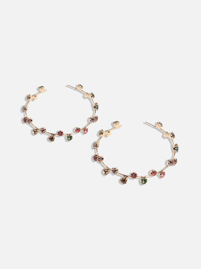 Gold-Plated Circular Half Hoop Earrings