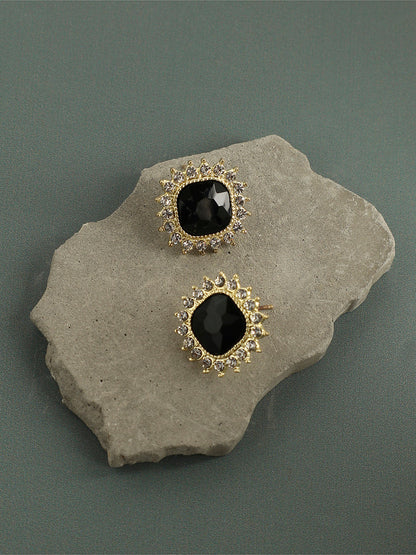 Gold-Plated Contemporary Studs