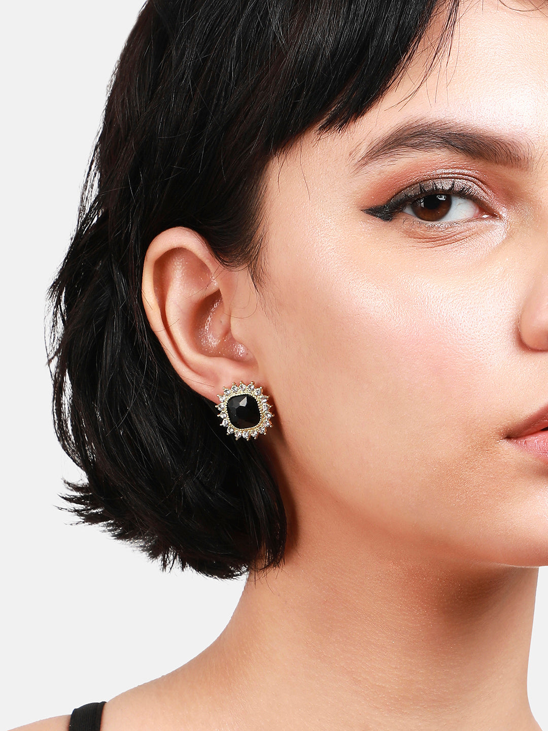 Gold-Plated Contemporary Studs