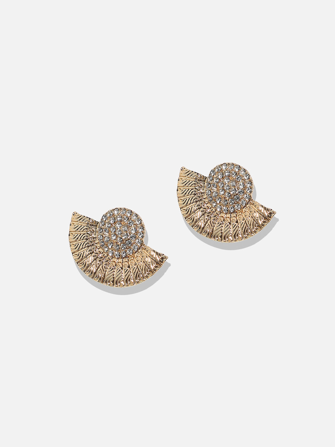Gold-Plated Contemporary Drop Earrings