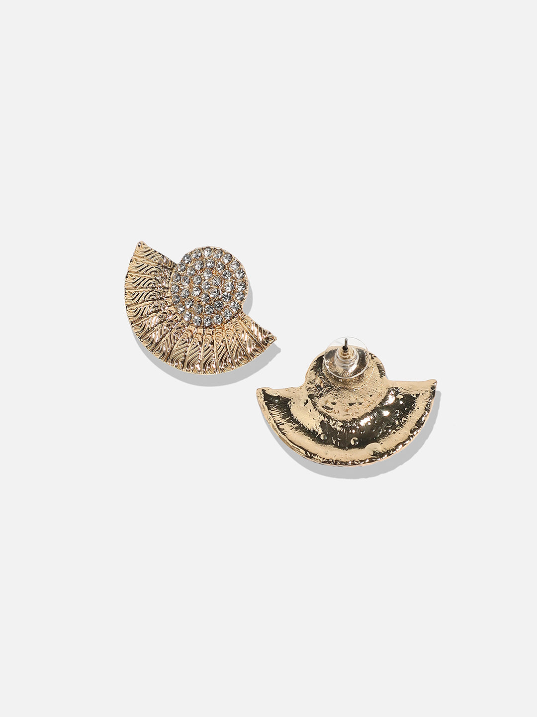 Gold-Plated Contemporary Drop Earrings