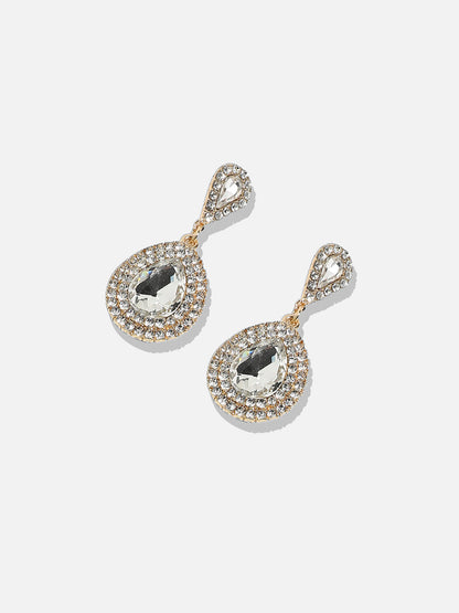 Gold-Plated Contemporary Drop Earrings