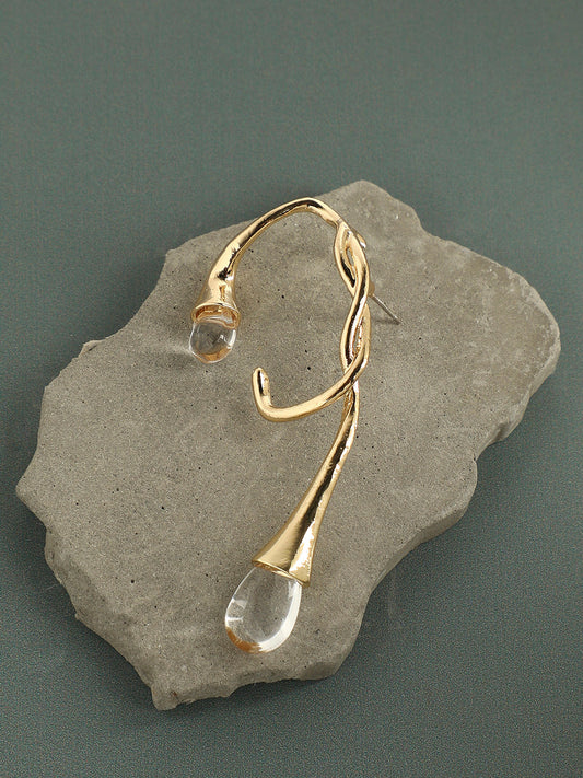 Gold-Plated Contemporary Studs
