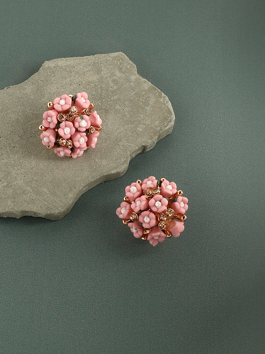 Gold-Plated Contemporary Studs Earrings