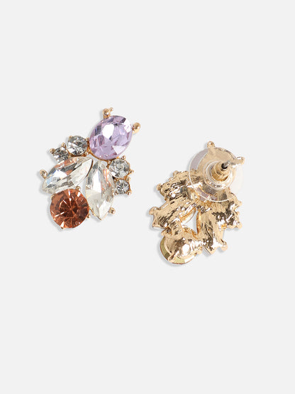 Gold-Plated Contemporary Studs Earrings