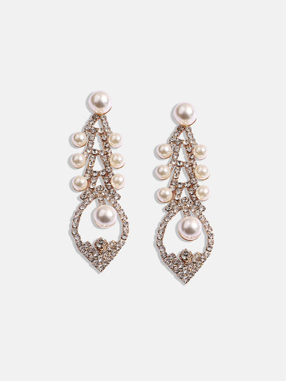 Gold-Plated Contemporary Drop Earrings