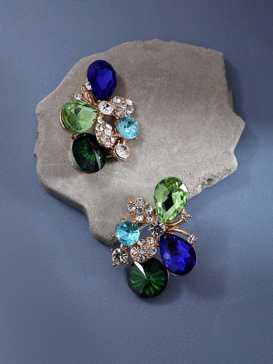 Gold-Plated Contemporary Studs Earrings