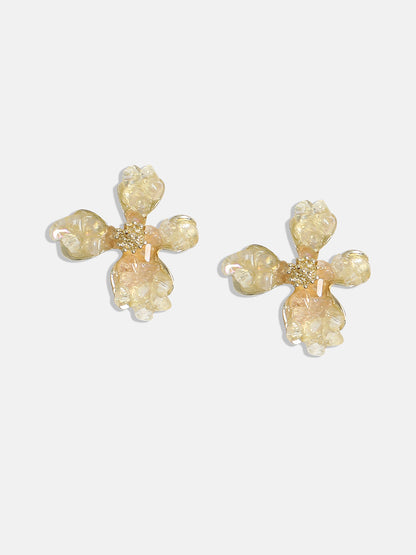 Gold-Plated Contemporary Stud Earrings