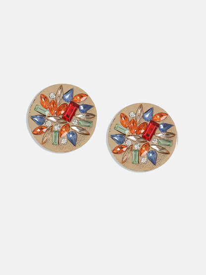 Gold-Plated Contemporary Studs Earrings