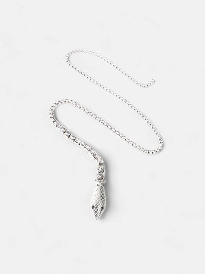 The Serpent Hair Clip - Metallic Silver-SOHIHC6135