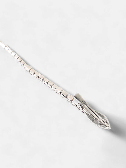 The Serpent Hair Clip - Metallic Silver-SOHIHC6135