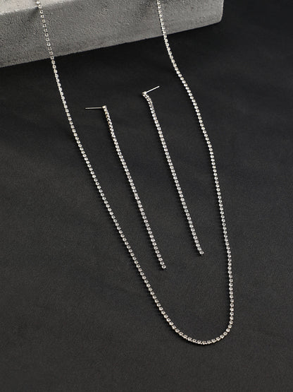 The Bijou Jewellery Set - Crystal Silver-SOHIJS6213