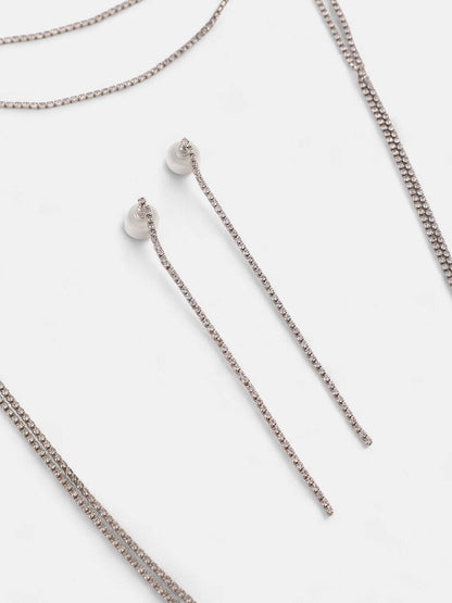 The Bijou Jewellery Set - Crystal Silver-SOHIJS6213