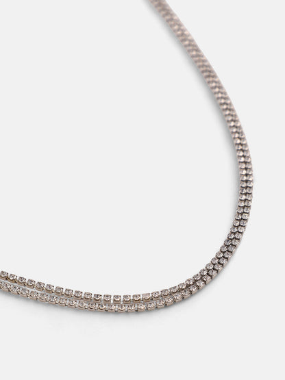 The Bijou Jewellery Set - Crystal Silver-SOHIJS6213