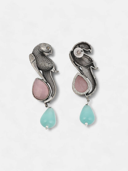 The Tavus Jewellery Set - Antique Silver-SOHIJS6248