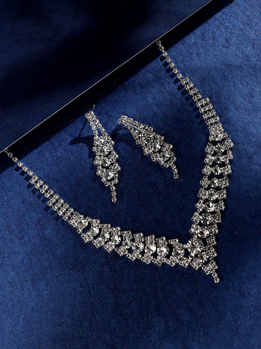 Silver-Plated Necklace and Earrings