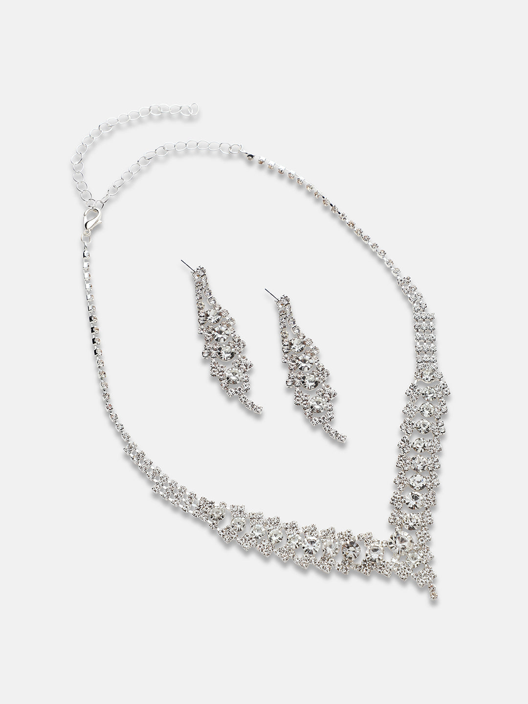 Silver-Plated Necklace and Earrings