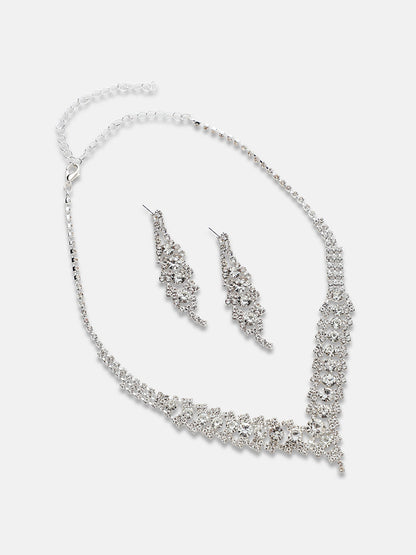 Silver-Plated Necklace and Earrings