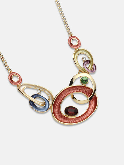 Gold-Plated Necklace and Earrings