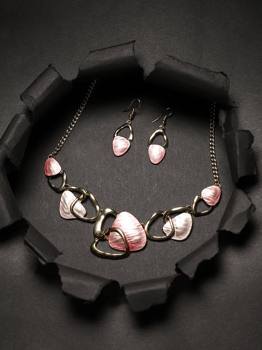 Gold-Plated Abstract Jewellery Set
