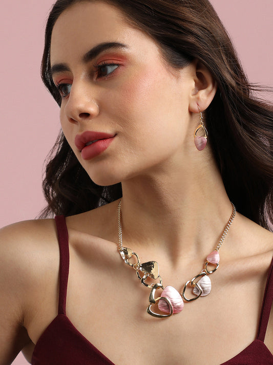 Gold-Plated Abstract Jewellery Set