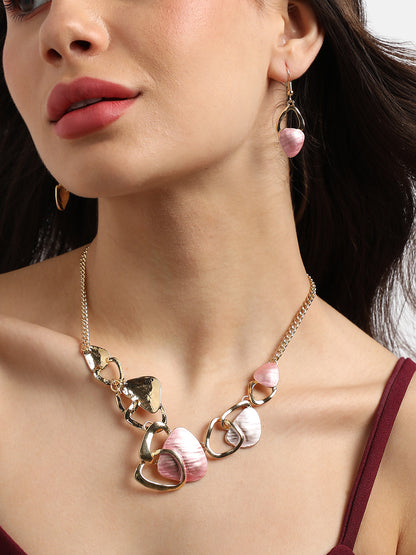 Gold-Plated Abstract Jewellery Set